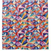 抽象芸術幾何学模様23 – シャワーカーテン (正面)