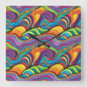 抽象芸術幾何学模様34 – 壁時計 (正面)