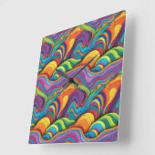 抽象芸術幾何学模様34 – 壁時計 (傾斜)