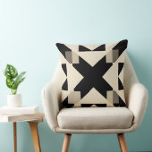 抽象芸術幾何学模様（コントラスト付き黒） クッション (椅子)