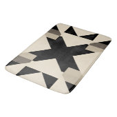 抽象芸術幾何学模様（コントラスト付き黒） バスマット (アングル)