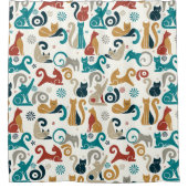 抽象芸術幾何学模様 シャワーカーテン (正面)