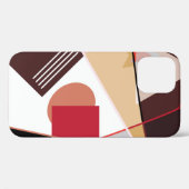 抽象芸術幾何学模様、シルクスカーフショールデシ Case-Mate iPhoneケース (裏面 (横))