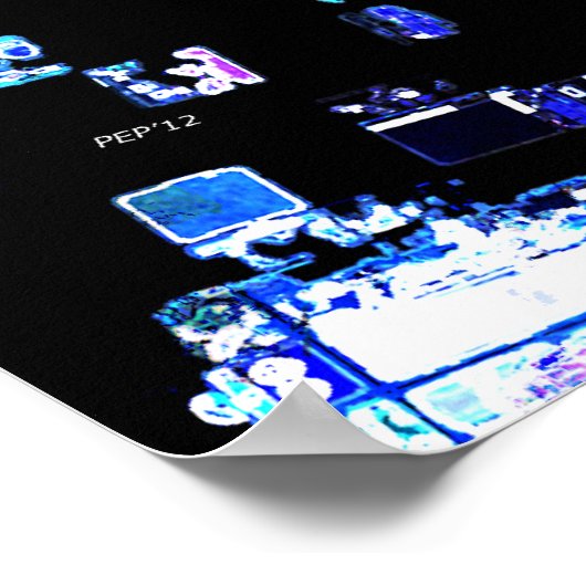 抽象芸術幾何学模様 ポスター (角)