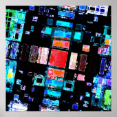 抽象芸術幾何学模様 ポスター (正面)