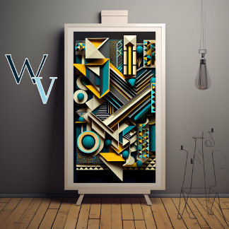 抽象芸術幾何学模様 ポスター