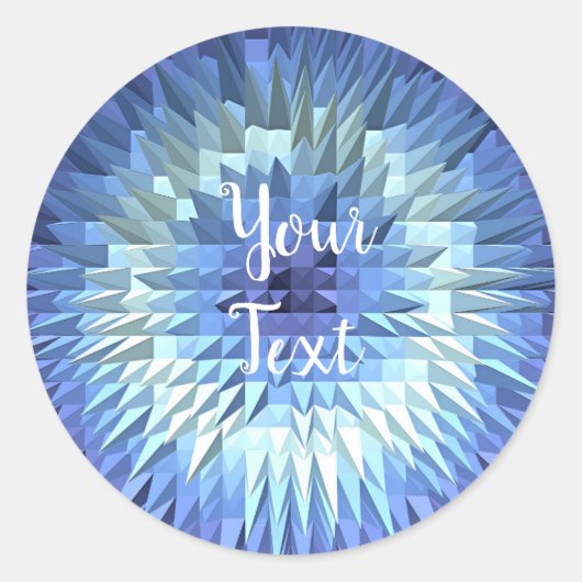 抽象芸術幾何学模様 ラウンドシール (正面)