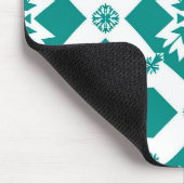 抽象芸術幾何学模様（白と緑） マウスパッド (コーナー)