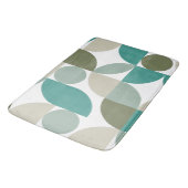 抽象芸術幾何学模様（緑）ティール（緑がかった色） バスマット (アングル)