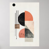 抽象芸術幾何学模様(自然質感) ポスター (正面)