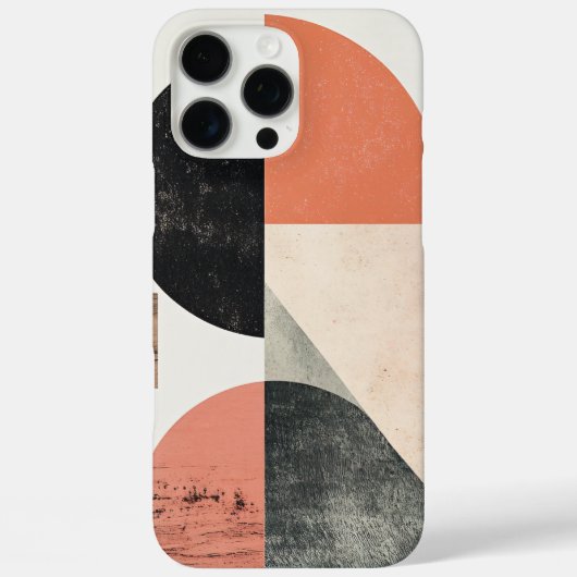 抽象芸術幾何学模様(自然質感) Case-Mate iPhoneケース (裏面)