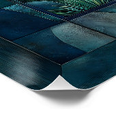 抽象芸術幾何学模様 – 鮮やかな風景アート ポスター (コーナー)