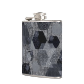 抽象芸術幾何学模様、黒と灰色。 フラスク (左)