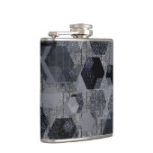 抽象芸術幾何学模様、黒と灰色。 フラスク (右)