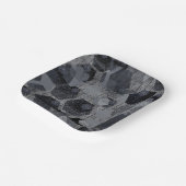 抽象芸術幾何学模様、黒と灰色。 ペーパープレート (傾斜あり)