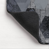 抽象芸術幾何学模様、黒と灰色。 マウスパッド (コーナー)