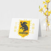 抽象芸術幾何学模様HUFFLEPUFF™クレスト カード (黄色い花)