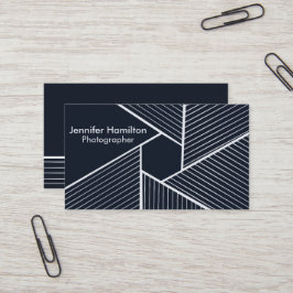 抽象芸術幾何学濃い青の写真家 名刺