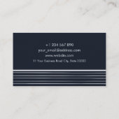 抽象芸術幾何学濃い青の写真家 名刺 (裏面)