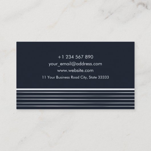 抽象芸術幾何学濃い青の写真家 名刺 (裏面)