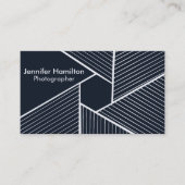 抽象芸術幾何学濃い青の写真家 名刺 (正面)