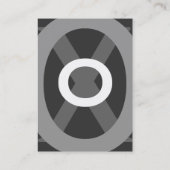 抽象芸術幾何学灰色の白い円 名刺 (裏面)