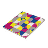 抽象芸術幾何学灰色明るい赤紫色 タイル (側面)