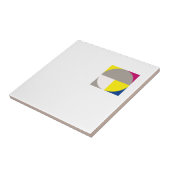 抽象芸術幾何学灰色明るい赤紫色 タイル (側面)