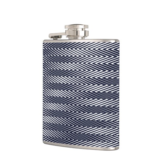 抽象芸術幾何学白黒パターモダンン フラスク (左)