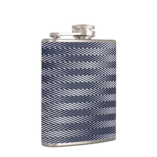 抽象芸術幾何学白黒パターモダンン フラスク (右)