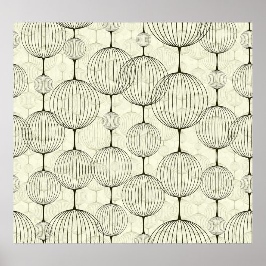 抽象芸術幾何学的でシームレスな背景パターン。 ポスター (正面)