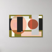 抽象芸術幾何学的な卵と形状 キャンバスプリント (正面)