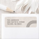 抽象芸術幾何学的な宛名ラベル – アイボリー ラベル (インサイチュ)