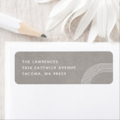 抽象芸術幾何学的な宛名ラベル – グレー ラベル (インサイチュ)