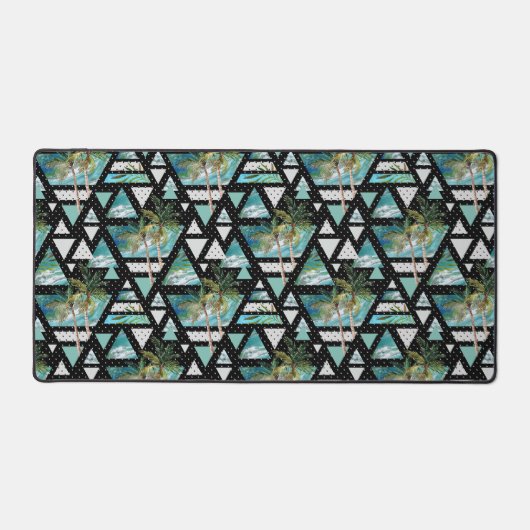 抽象芸術幾何学的な手のひら模様 デスクマット (正面)