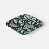 抽象芸術幾何学的な手のひら模様 ペーパープレート (傾斜あり)