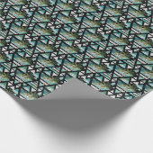 抽象芸術幾何学的な手のひら模様 ラッピングペーパー (角)