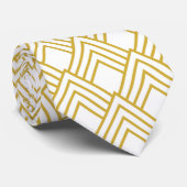 抽象芸術幾何学的な白と金ゴールドのネックタイ ネクタイ (ロール)