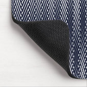 抽象芸術幾何学的な白黒ストライプのトリップ(幻覚体験)のような文字 マウスパッド (コーナー)