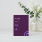 抽象芸術幾何学的な紫色の灰色の円 名刺 (スタンド正面)