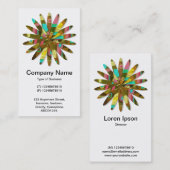 抽象芸術幾何学的な花02 名刺 (正面/裏面)