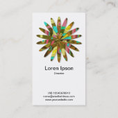 抽象芸術幾何学的な花02 名刺 (裏面)