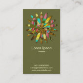 抽象芸術幾何学的な花02 名刺 (裏面)