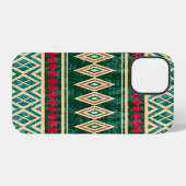 抽象芸術幾何学的アフリカスタイルパターン iPhoneケース (裏面横)