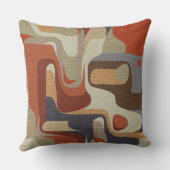 抽象芸術幾何学的アートエレガントシームレモダンス クッション (裏面)