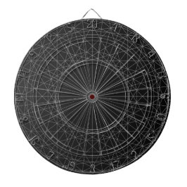 抽象芸術幾何学的アートサークルブラッククリエイティブギフト ダーツボード