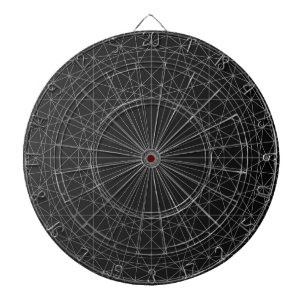 抽象芸術幾何学的アートサークルブラッククリエイティブギフト ダーツボード