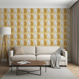 抽象芸術幾何学的アートシルバー金ゴールドグレーのタイル 壁紙