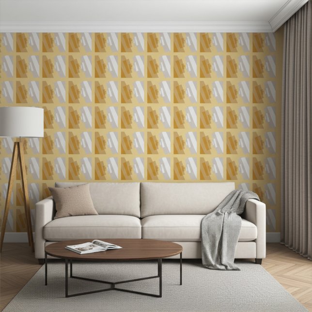 抽象芸術幾何学的アートシルバー金ゴールドグレーのタイル 壁紙 (クリエイターアップロード済み)