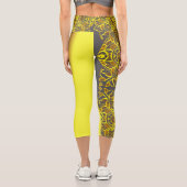 抽象芸術幾何学的アートパターン カプリレギンス (裏面)